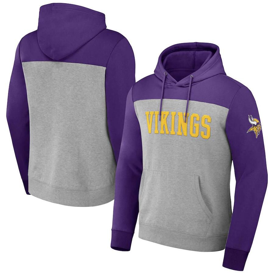 Men 2023 NFL Minnesota Vikings grey Sweatshirt style 1